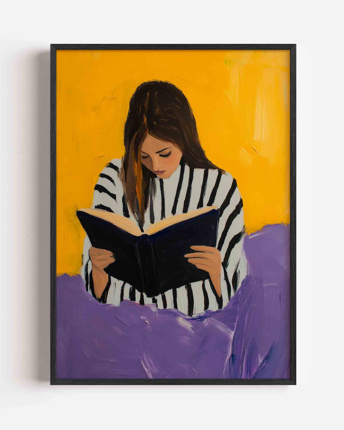 Lezende vrouw – moderne portret poster als wanddecoratie