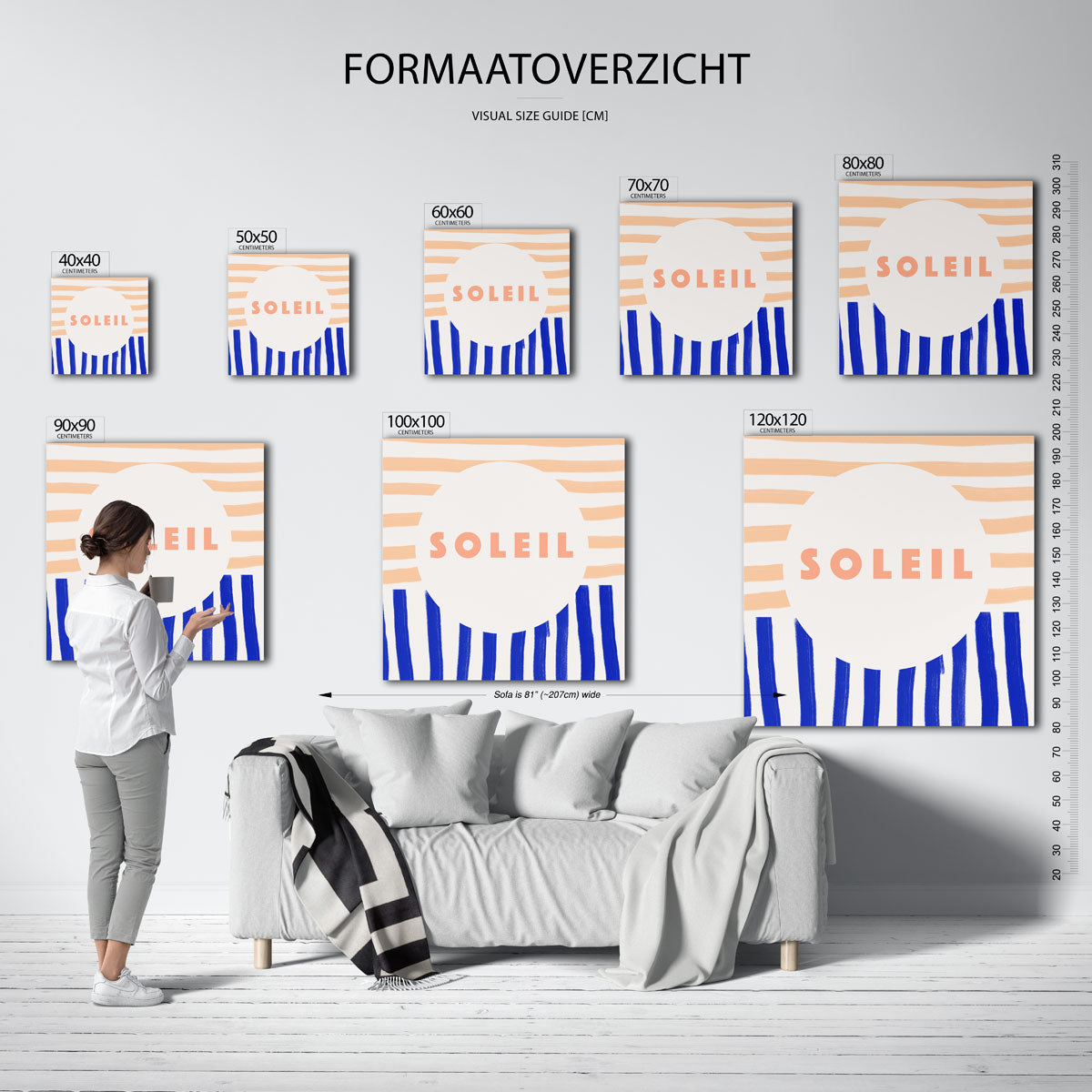 Soleil – vierkante muurposter voor keuken of eethoek