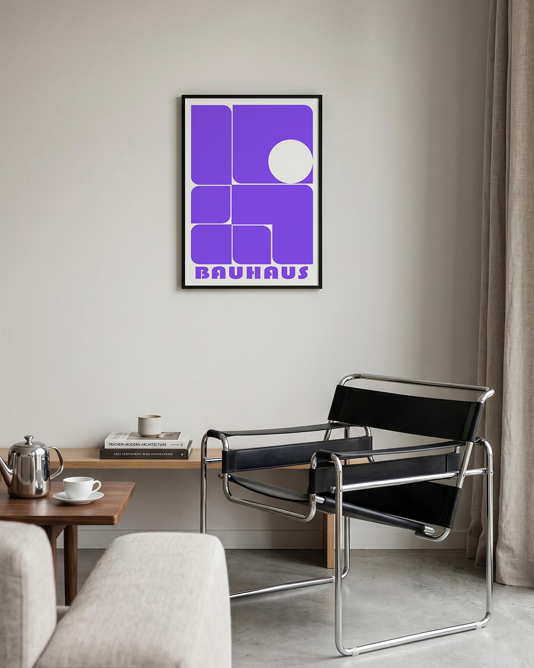 – geometrische Bauhaus poster in staand formaat
