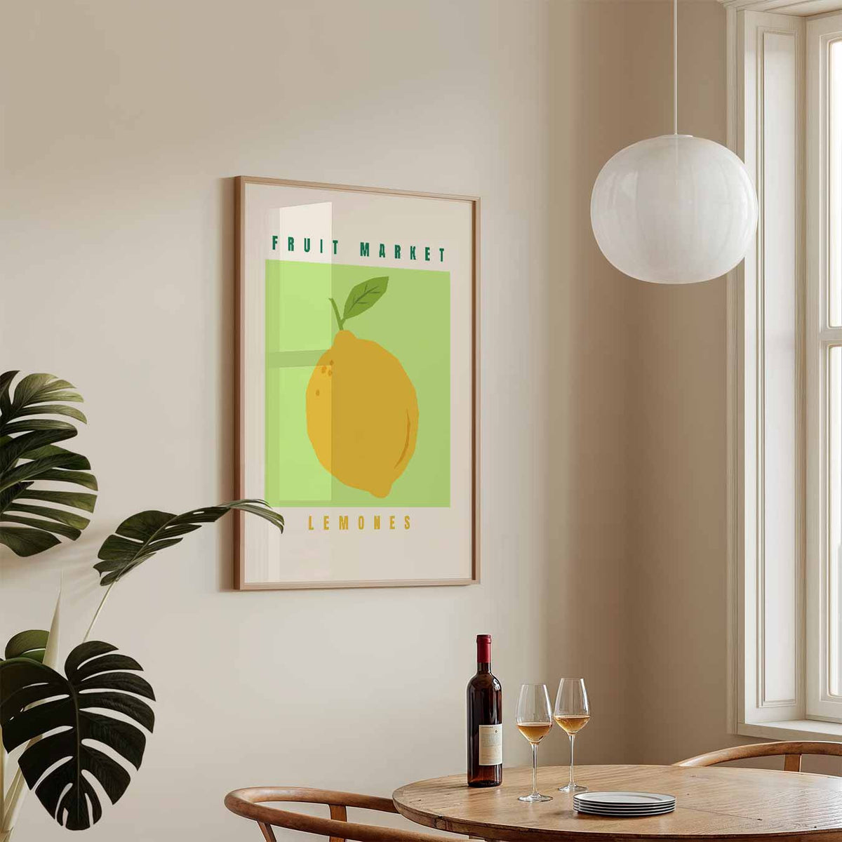 Zomerse Citroen – staande keuken wanddecoratie van WallArtistic