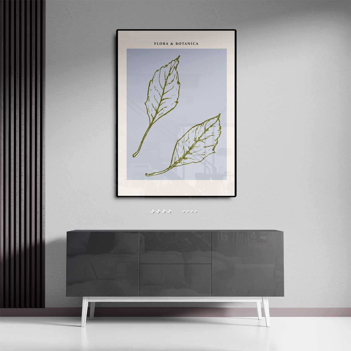 Botanische Bladeren Kunstposter – dibond kunstwerk als wanddecoratie