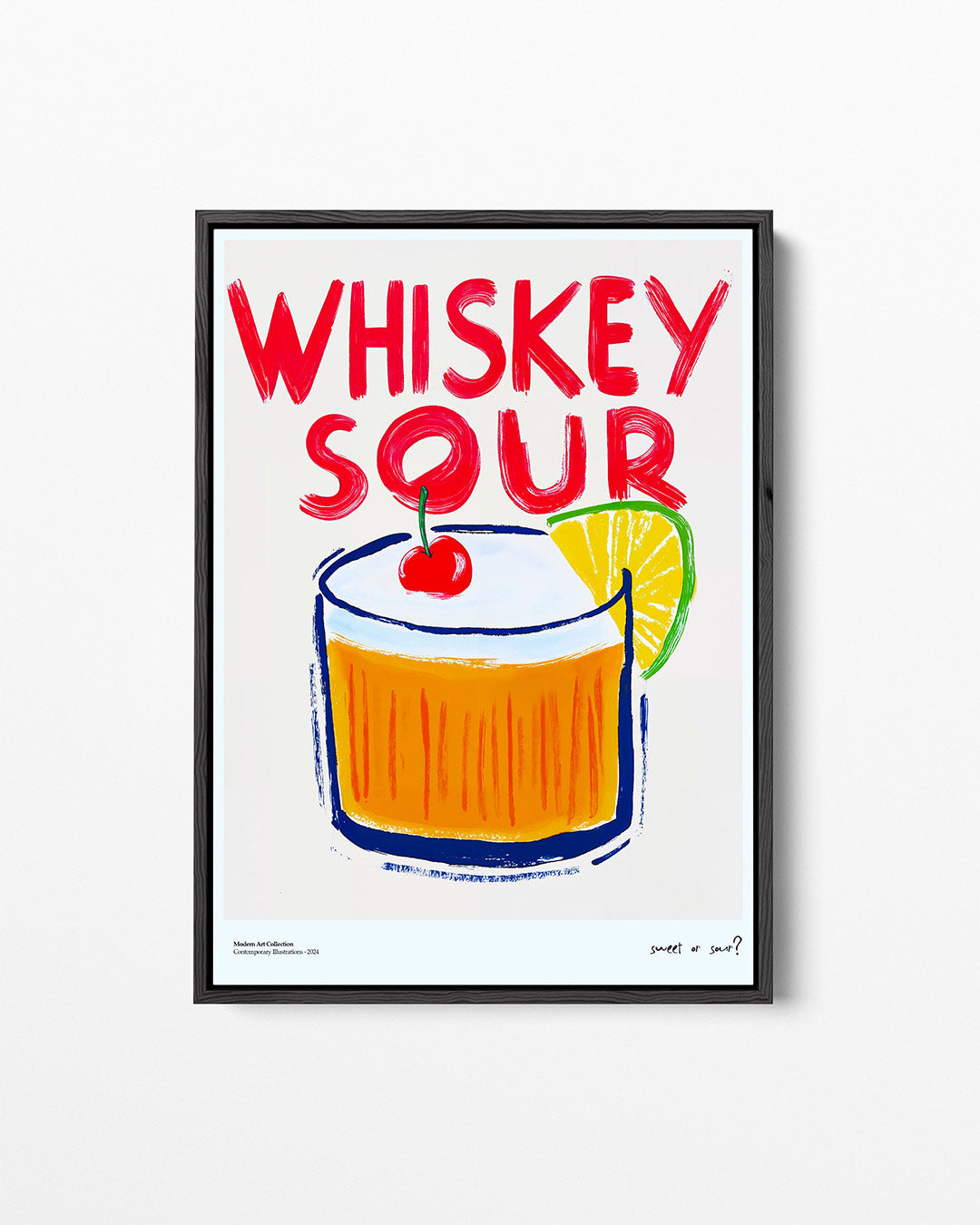 Vrolijke drank illustratie – staand wanddecoratie kunstwerk