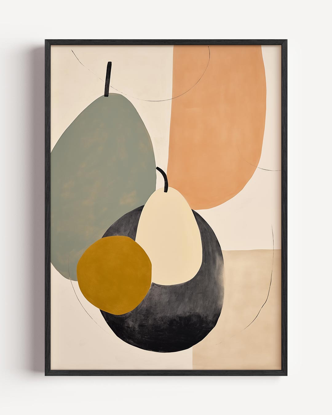 Moderne Abstracte Kunstposter – botanische portret poster als wanddecoratie