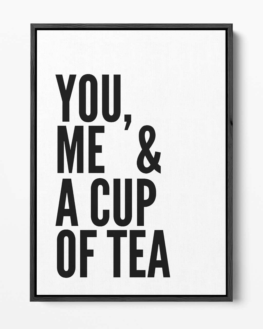You, Me & A Cup of Tea Poster – portret kunstwerk als wanddecoratie