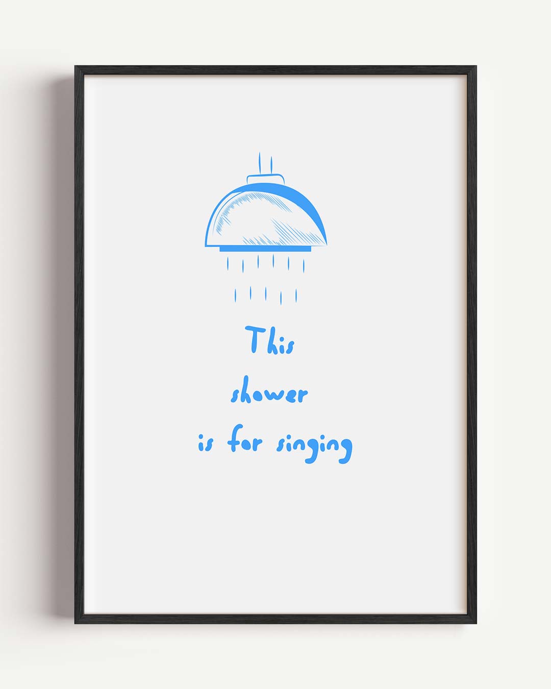 Zingende Douche – quote portret poster als wanddecoratie