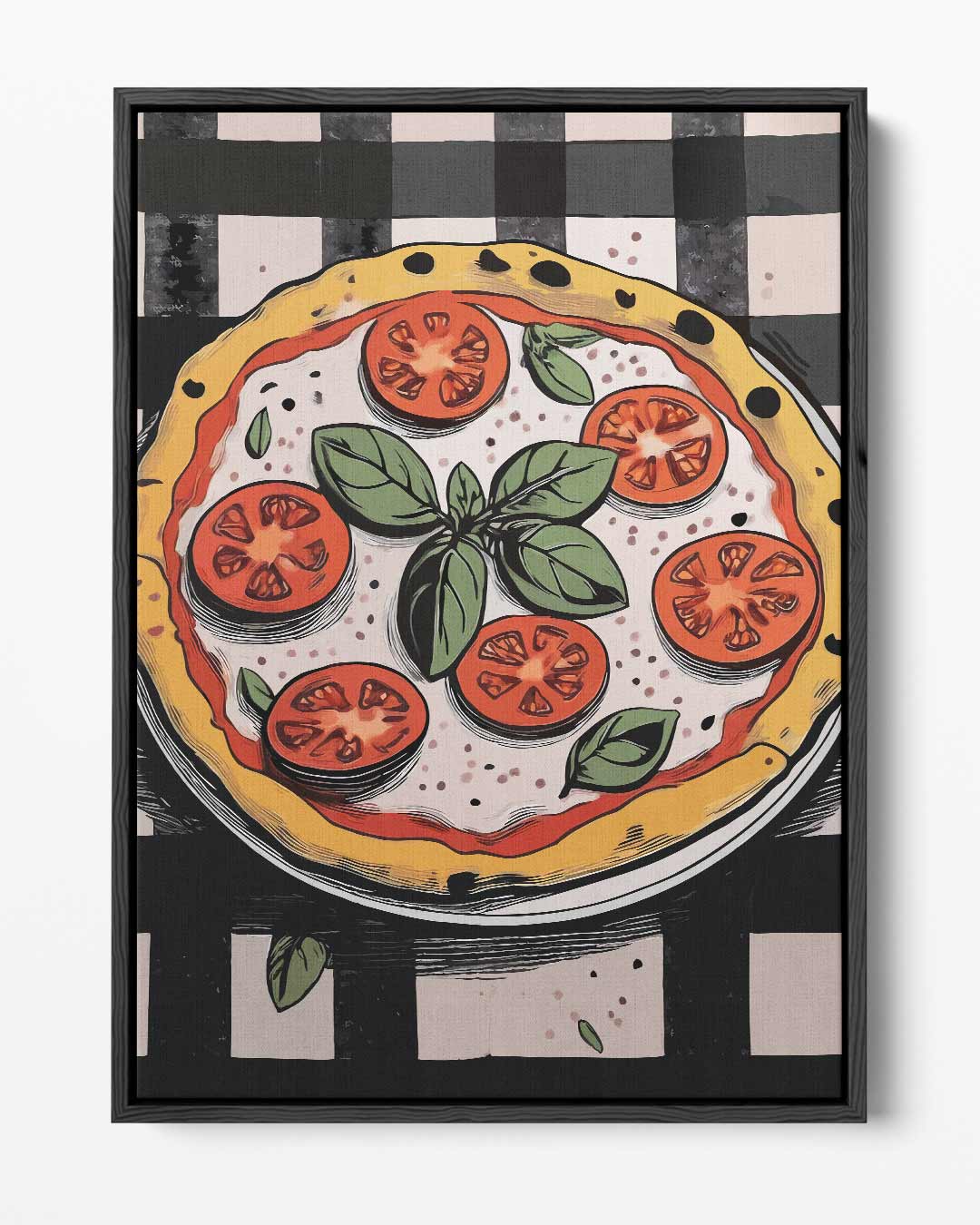 Pizza Op Je Muur – portret kunstwerk als wanddecoratie