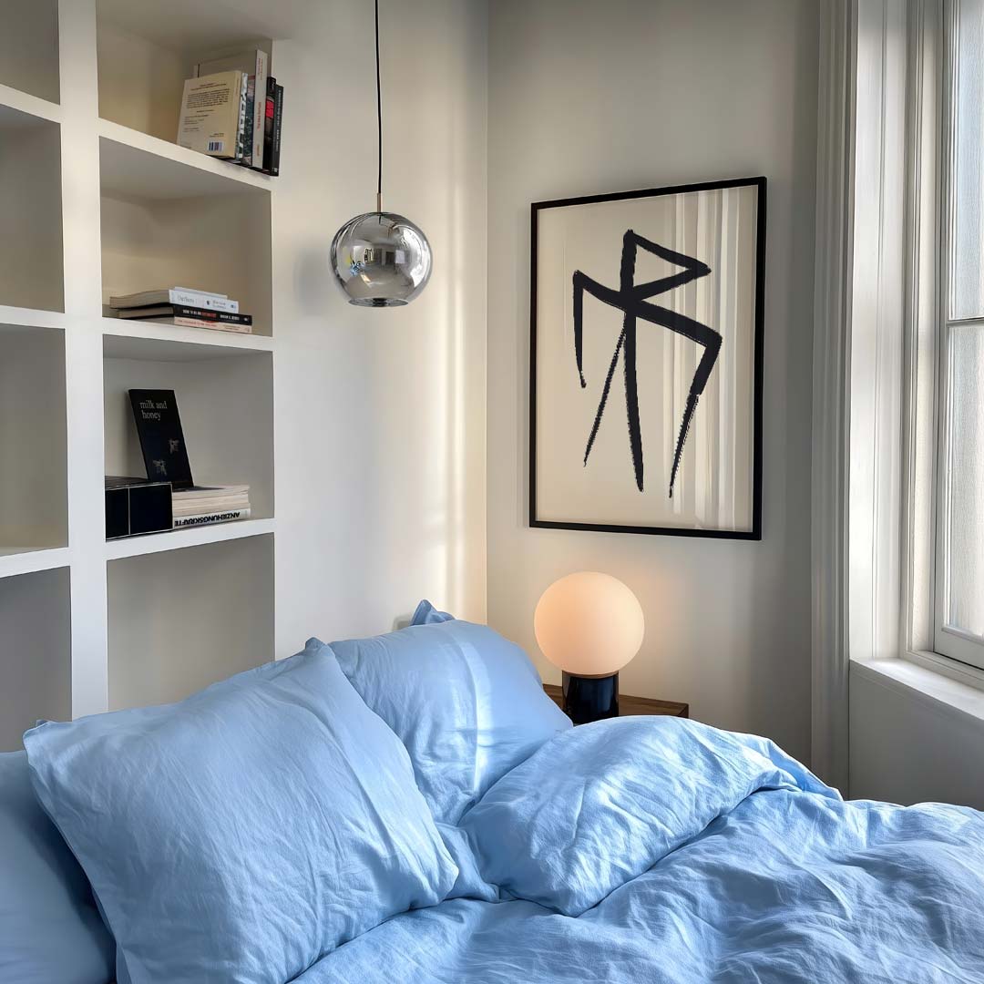 Minimalistische Abstracte Kalligrafie – staande abstracte wanddecoratie van WallArtistic