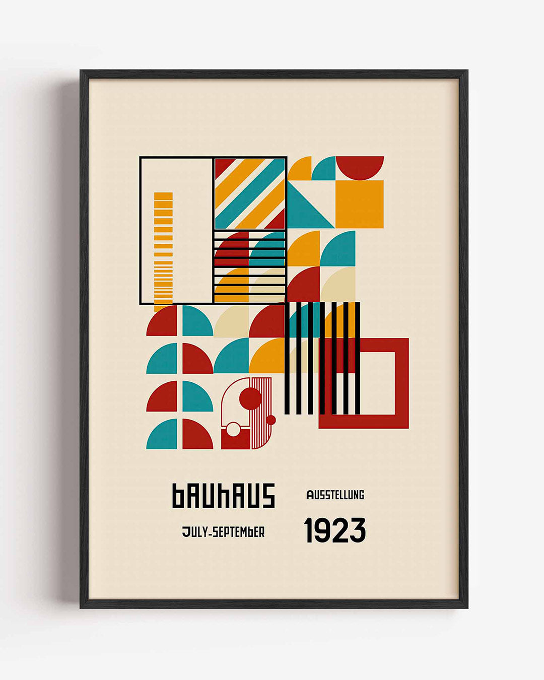 Vormen en vlakkenspel – staande Bauhaus poster als wanddecoratie