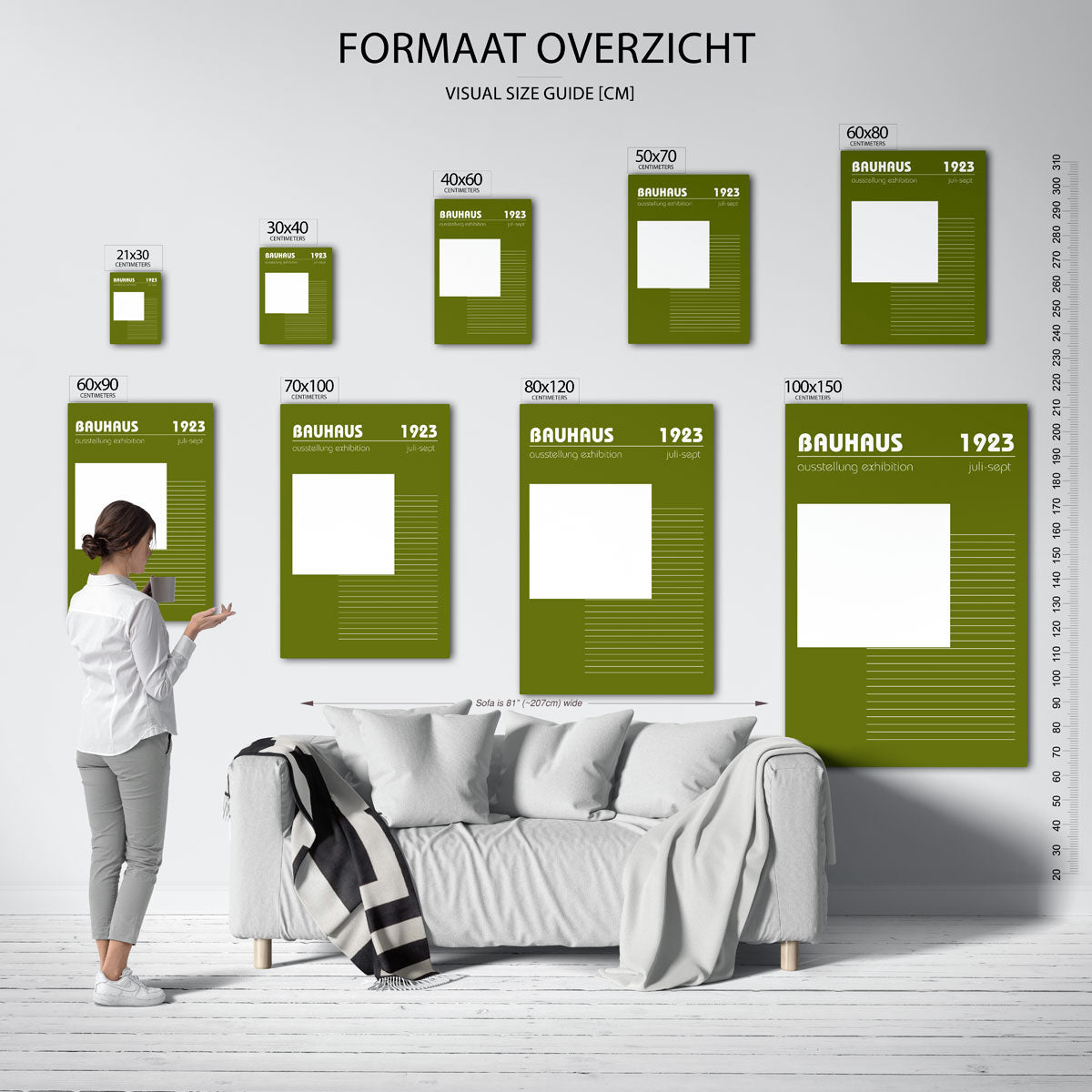 Vorm en lijnen – Bauhaus poster als moderne geometrische wanddecoratie