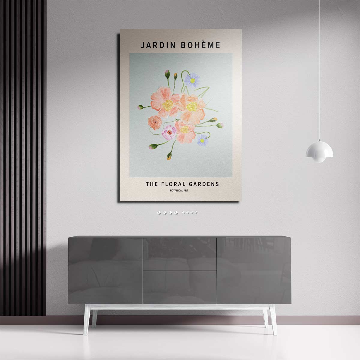 Bloeiende Bohemien Tuin – plexiglas kunstwerk als wanddecoratie