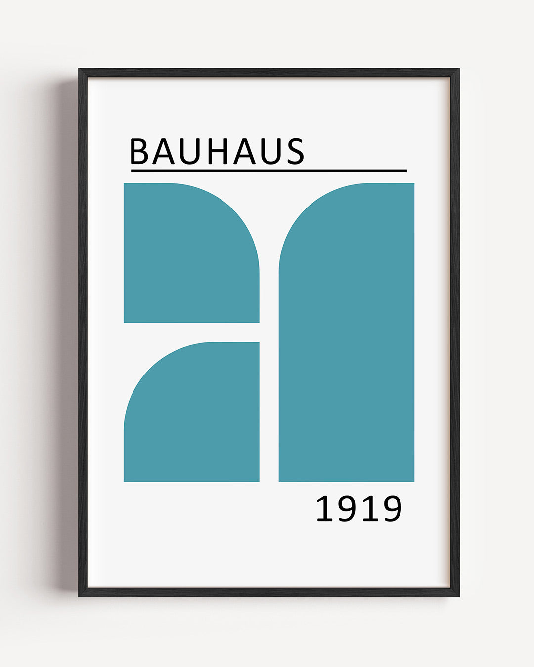 Vorm en balans – staande Bauhaus poster als wanddecoratie