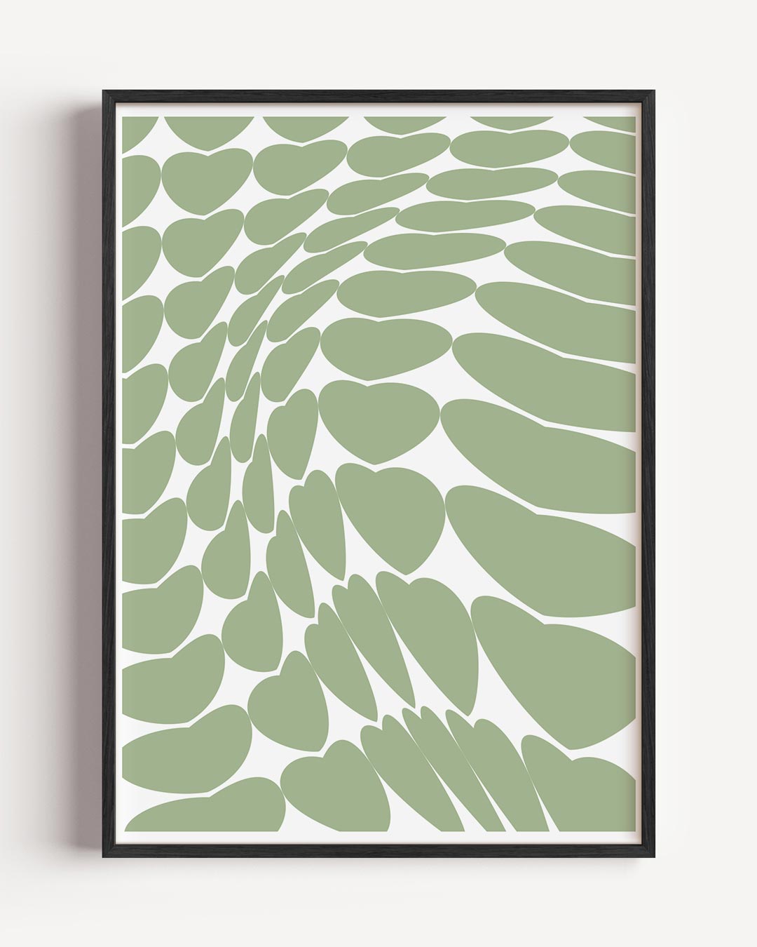 Groene Hartjes Droomposter – moderne portret poster als wanddecoratie