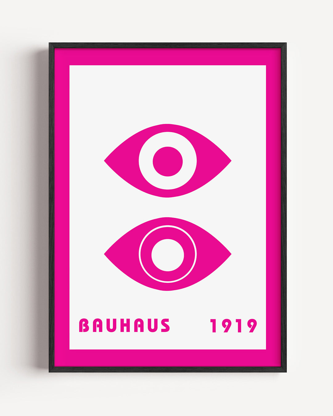 Oogvormen en kleur – staande Bauhaus poster als wanddecoratie