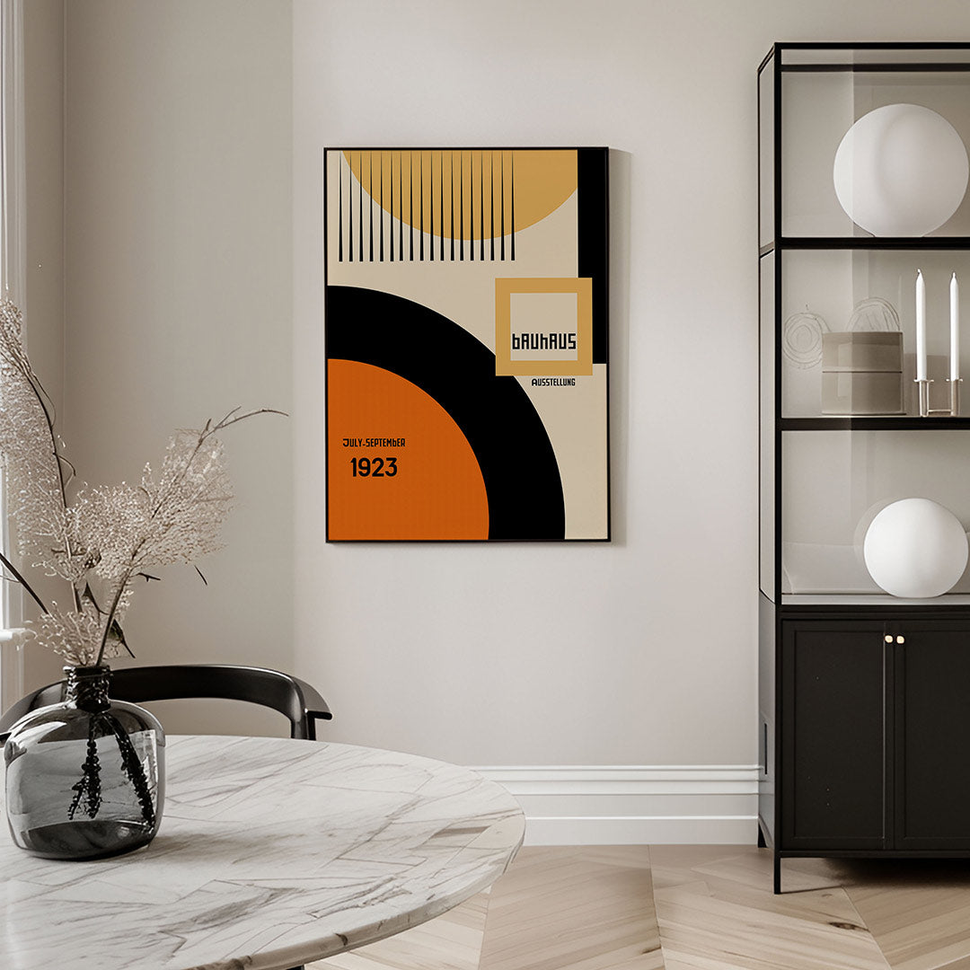 Vorm en balans – geometrische Bauhaus poster in staand formaat