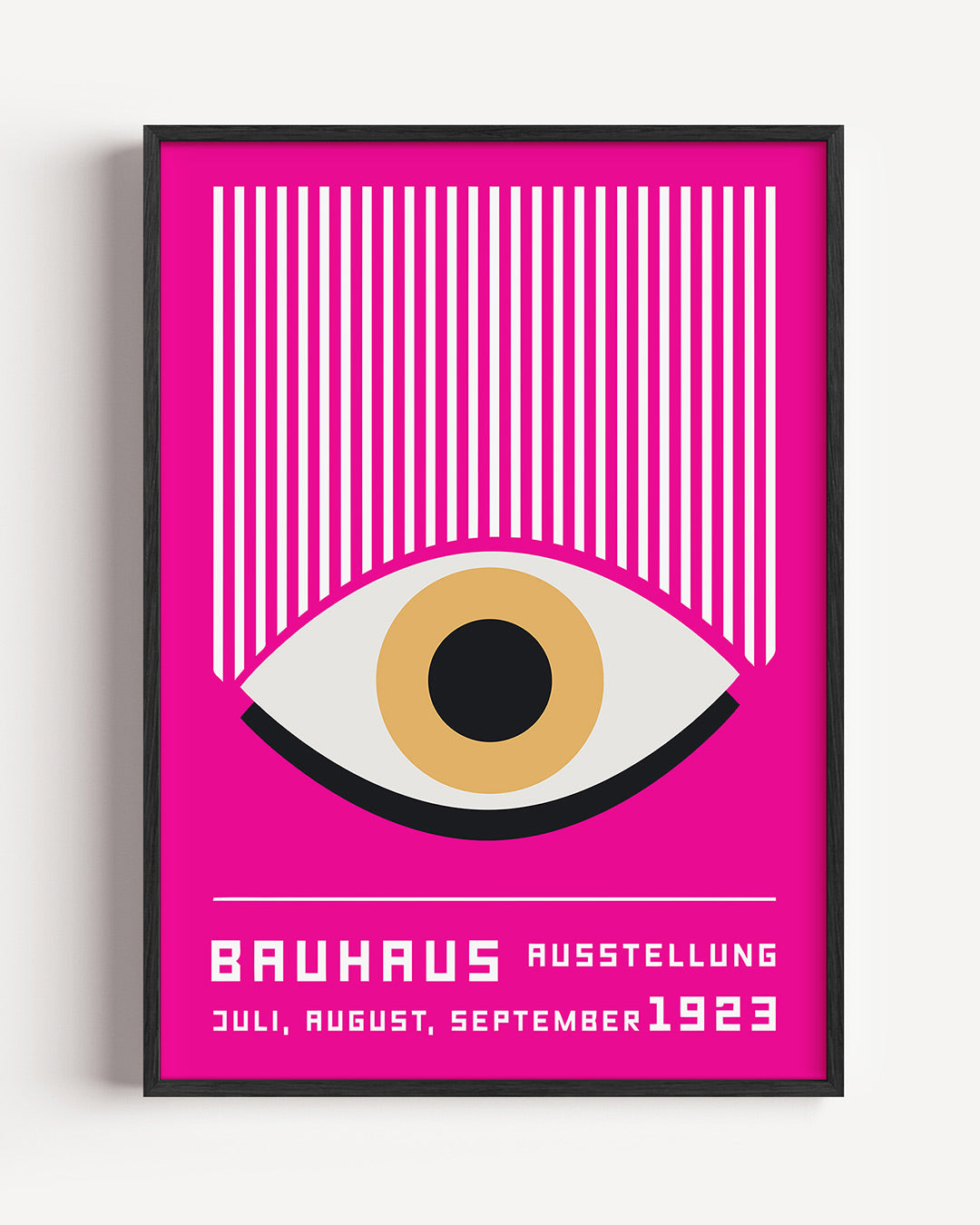 Oog en lijnen – staande Bauhaus poster als wanddecoratie