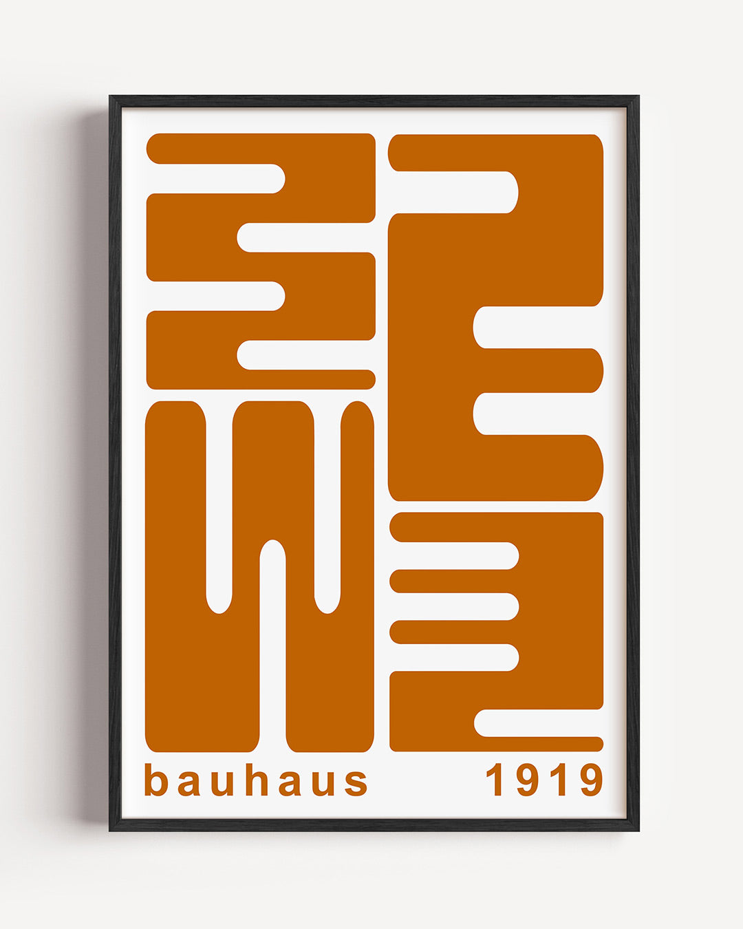 Vorm en lijnenspel – staande Bauhaus poster als wanddecoratie