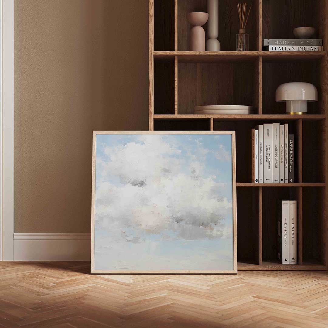 Wolkachtige lucht – vierkante design wanddecoratie van WallArtistic