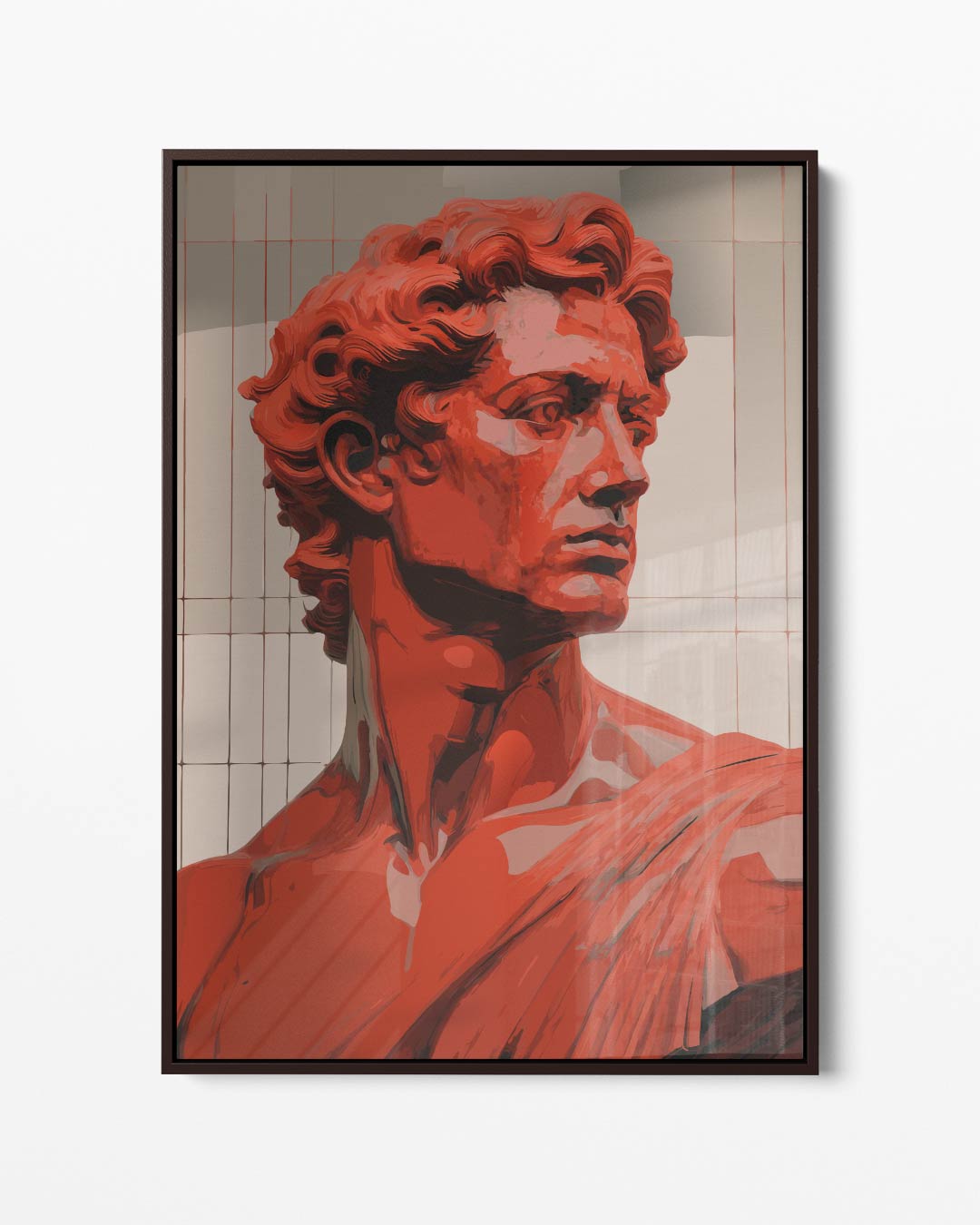 Rood Portret van David – portret kunstwerk als wanddecoratie