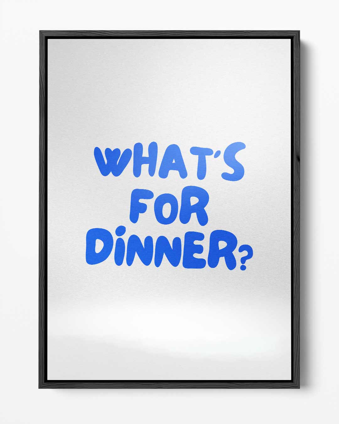 What's For Dinner? – portret kunstwerk als wanddecoratie