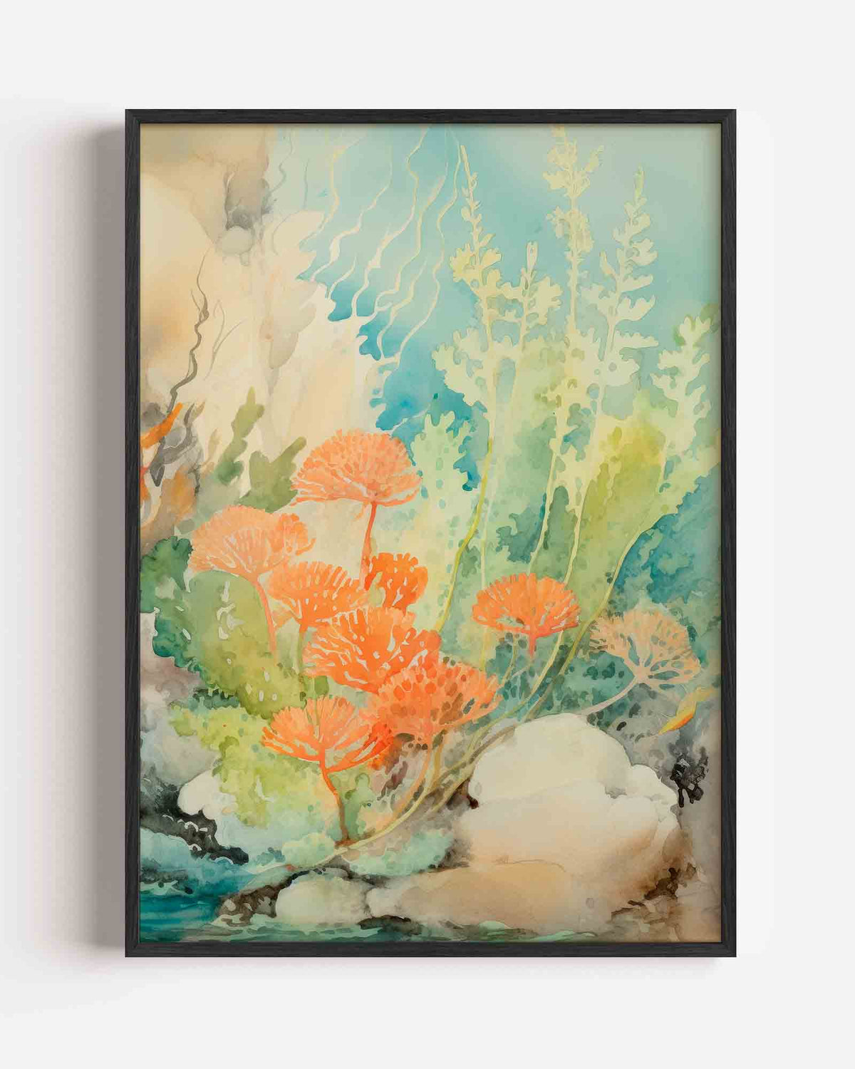 Onderwaterlandschap – Kunst & Design poster als staande wanddecoratie