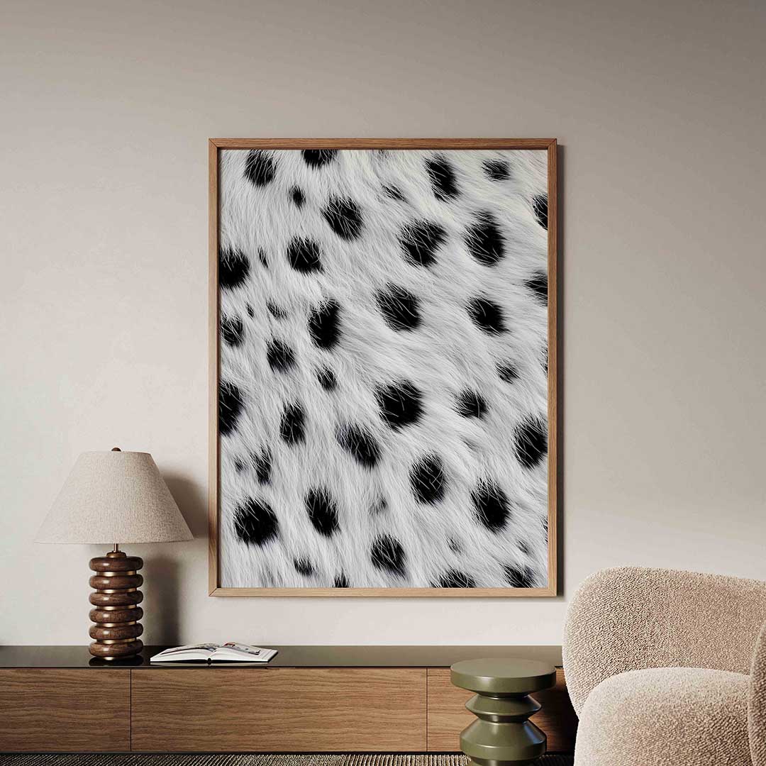 Zwart witte stippen – safari poster in staand formaat