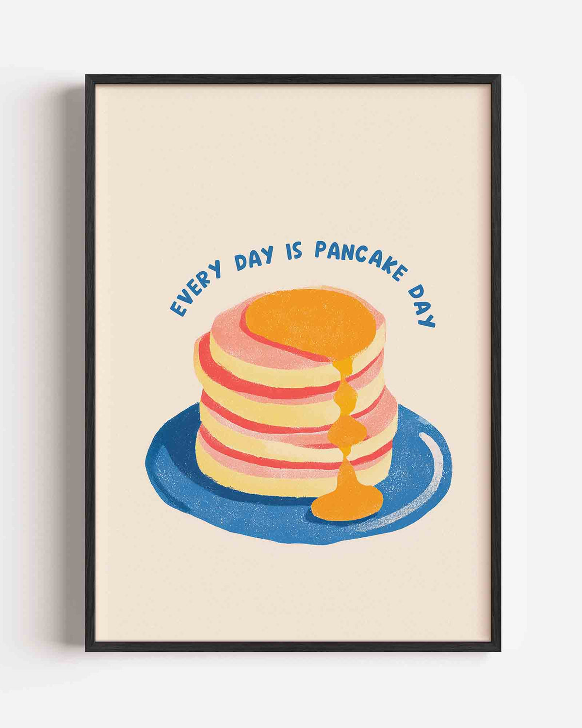 Pannenkoeken met siroop – keuken portret poster als wanddecoratie