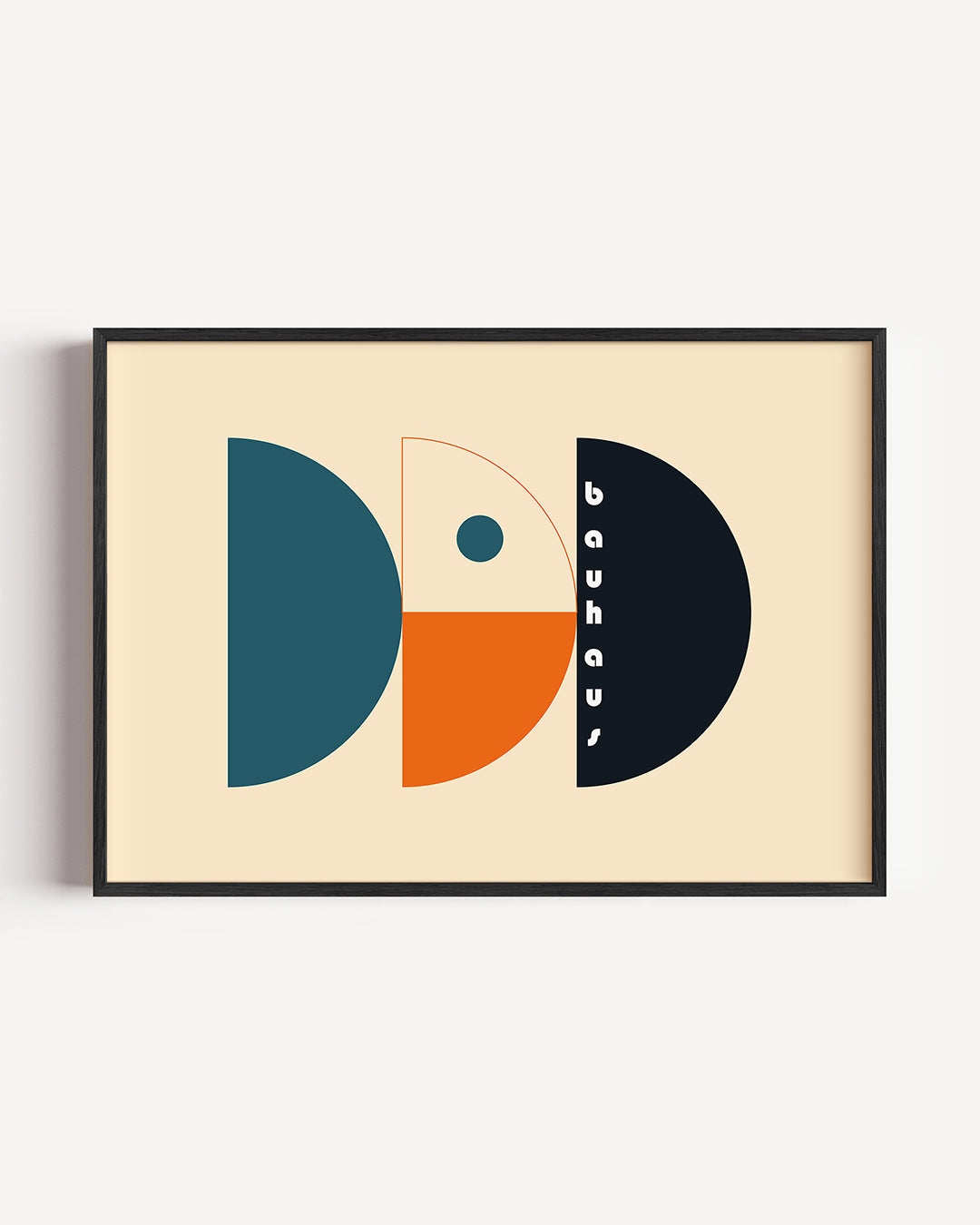 Vorm en balans – liggende Bauhaus poster als wanddecoratie
