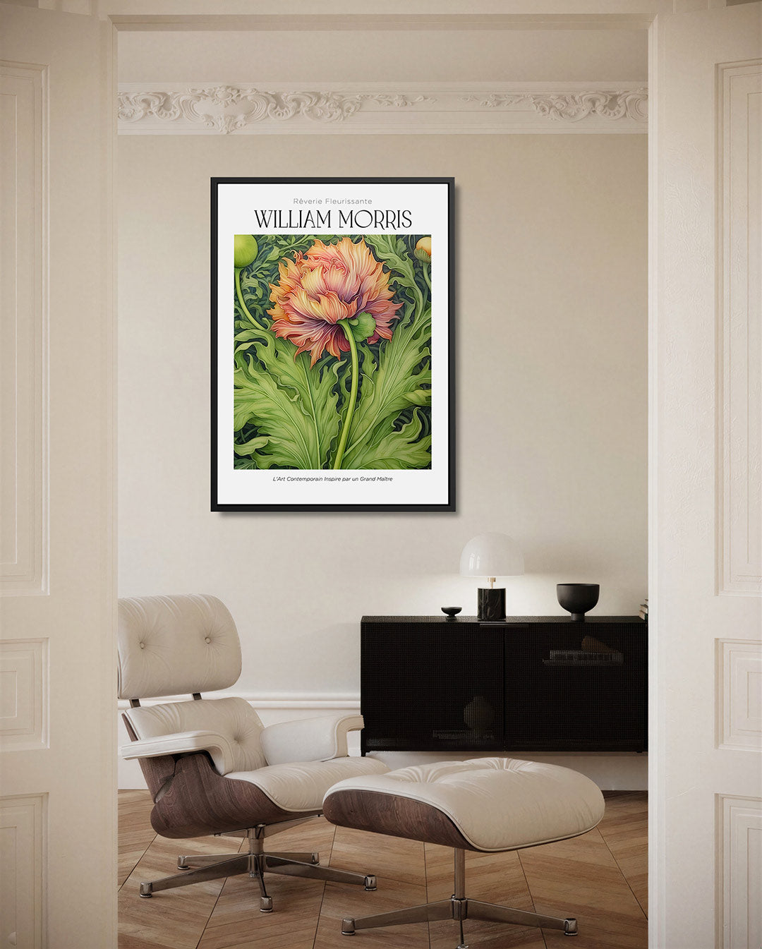 Bloemrijke droom – moderne staande wandkunst