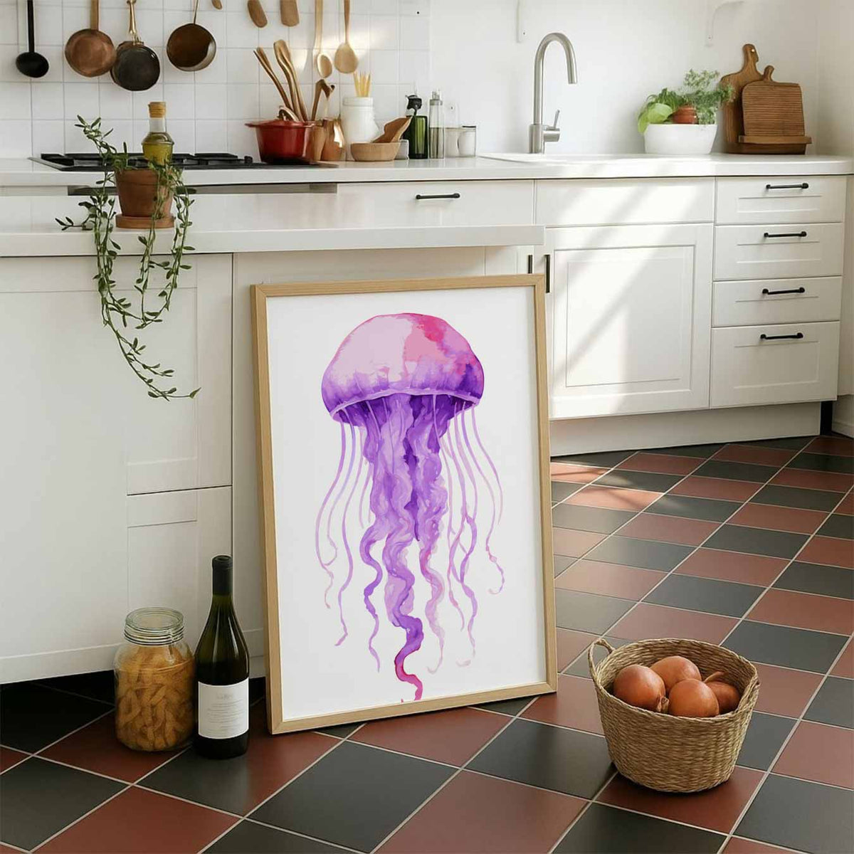 Dromerige Kwal Schilderij – dieren portret poster, afbeelding 7
