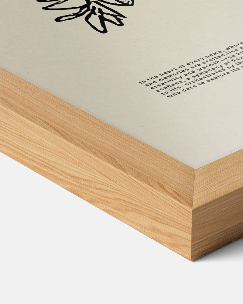 Minimalistisch Botanisch Kunstwerk – staande keuken wanddecoratie van WallArtistic