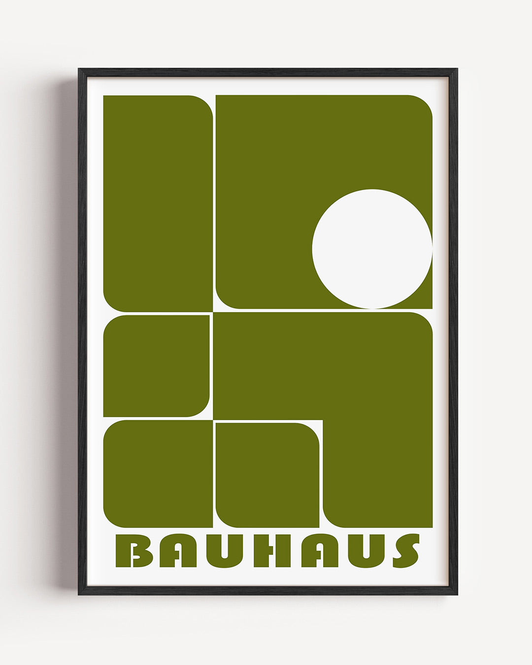 Vormen en vlakken – staande Bauhaus poster als wanddecoratie