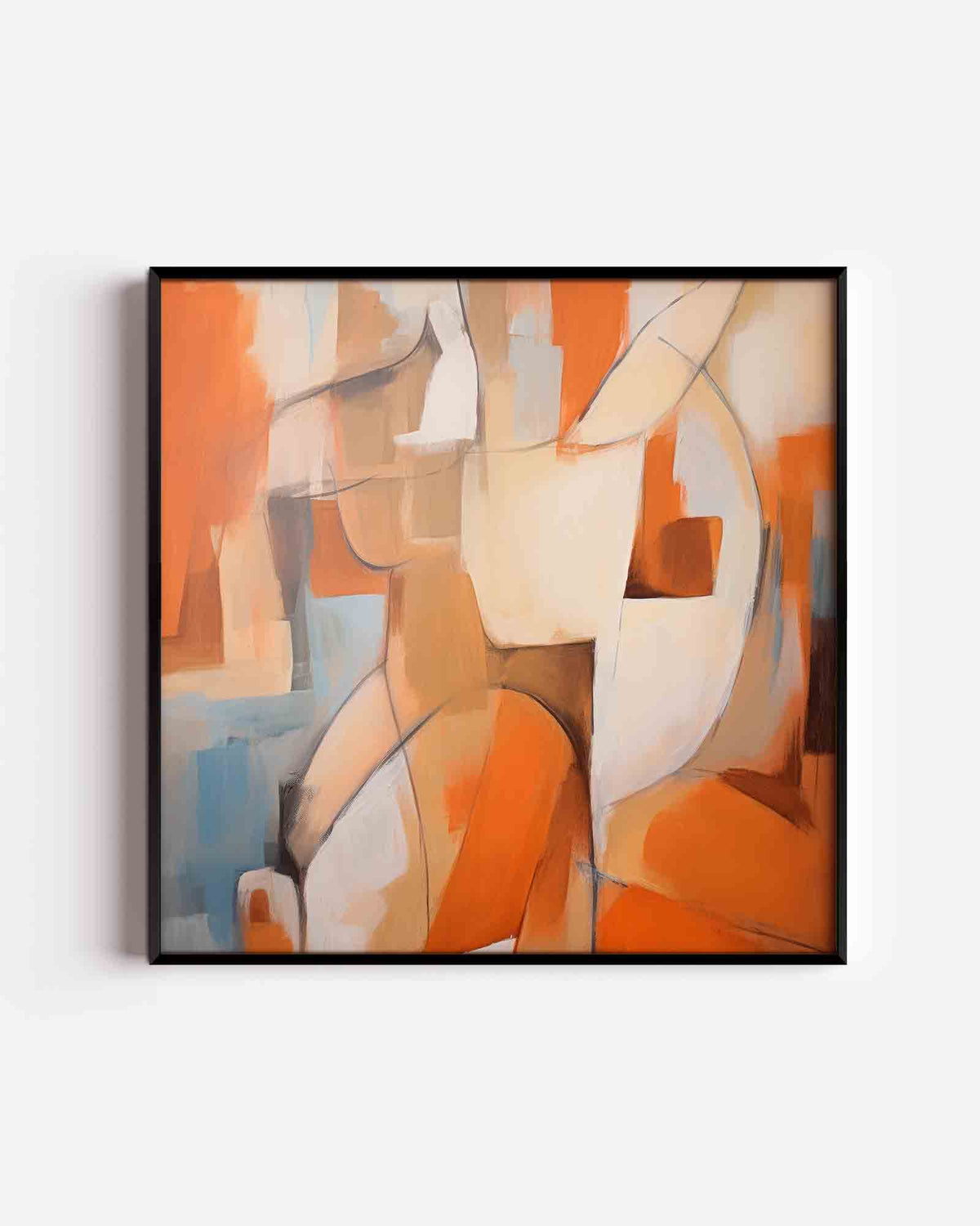 Abstracte vormen – kleurrijke illustratie poster als wanddecoratie
