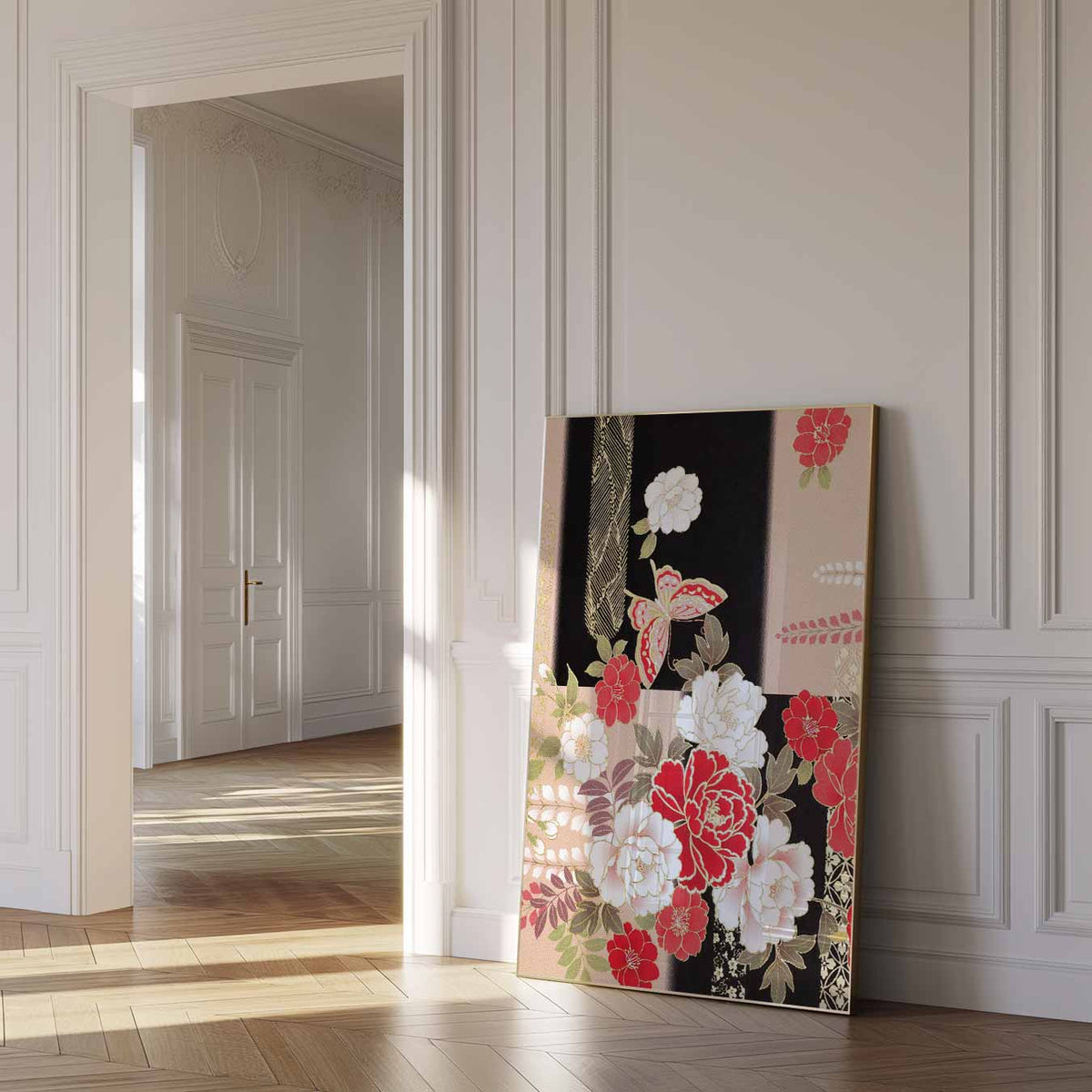 Japanese Butterfly Floral – urban poster in staand formaat