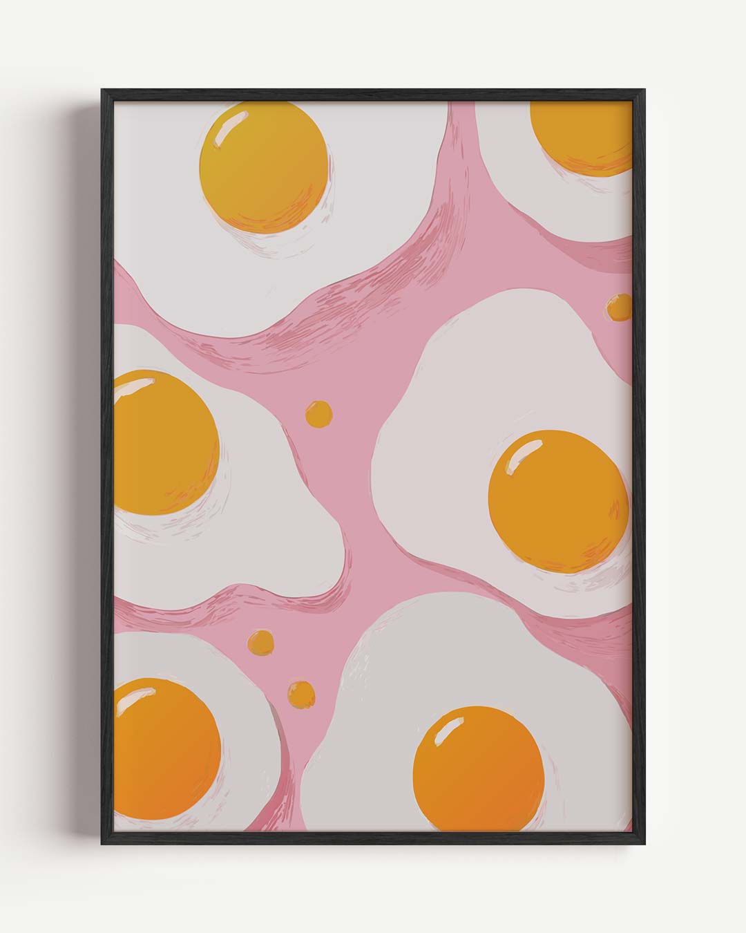 Sunny Side Up Fun – keuken portret poster als wanddecoratie
