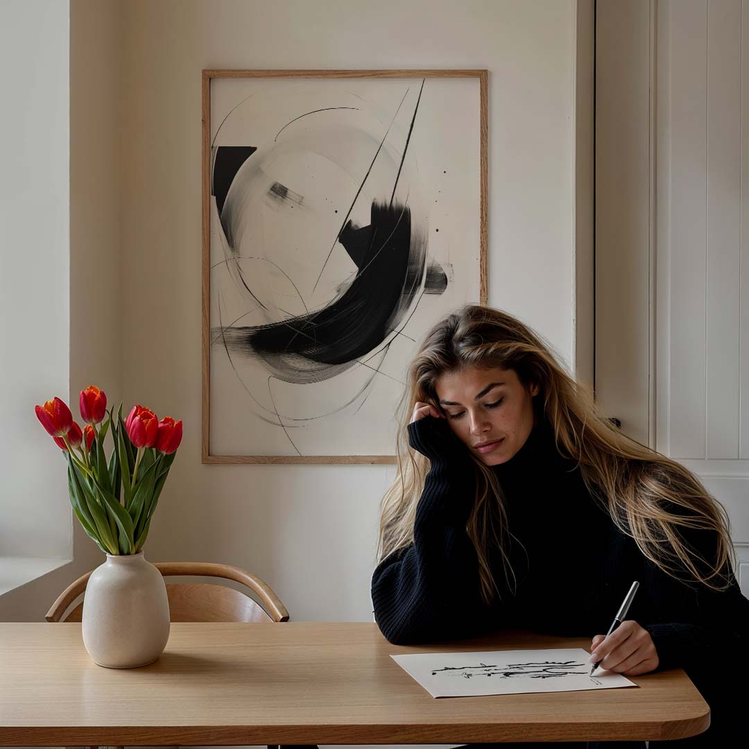 Elegante Abstracte Kunst – staande verfijnde wanddecoratie van WallArtistic