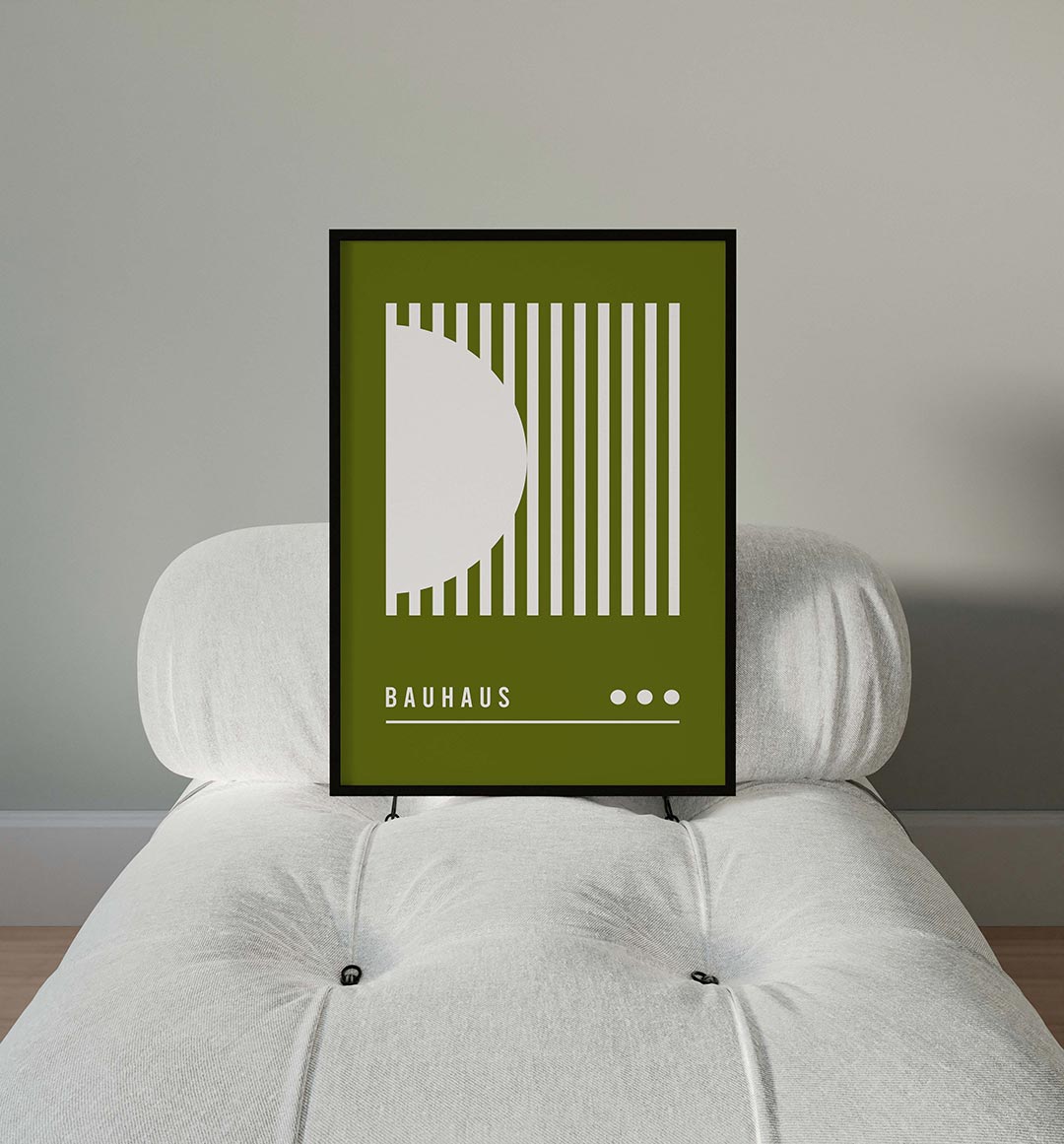 Lijnen en vormen – moderne Bauhaus wandkunst als poster