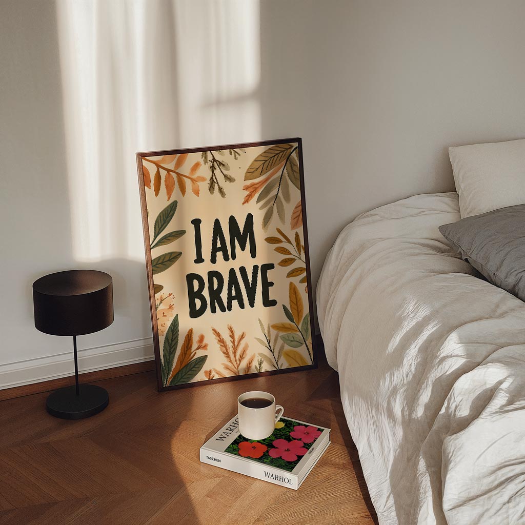 Dappere Quote Botanische – kinderposter in staand formaat