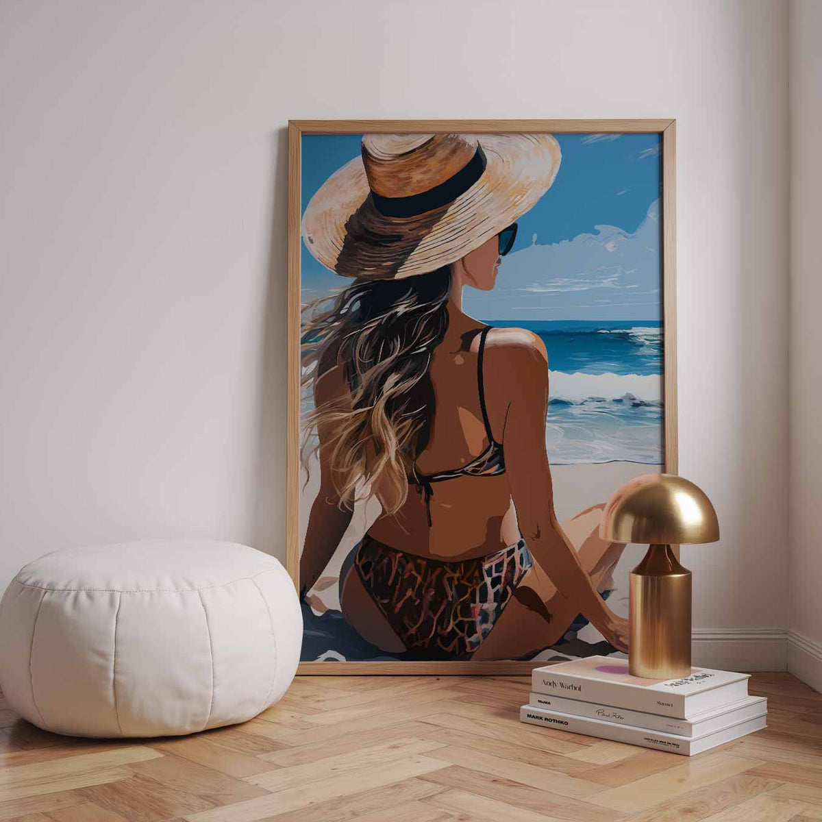 Zomerse Stranddag – zomerse wandkunst als portret poster