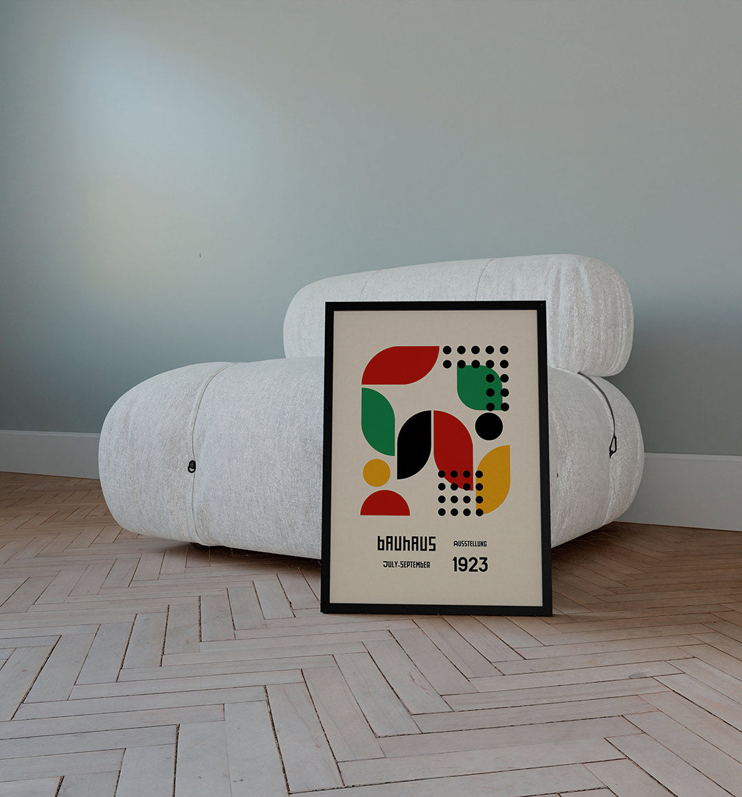 Vormen en vlakken – staande Bauhaus poster voor aan de muur