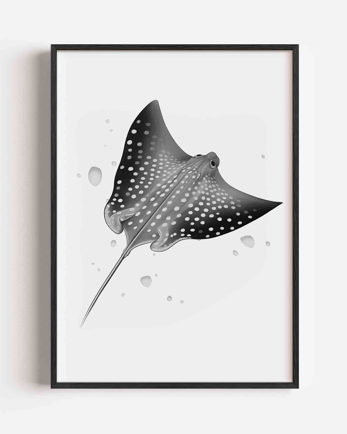 Rog met stippen – Kunst & Design poster als staande wanddecoratie
