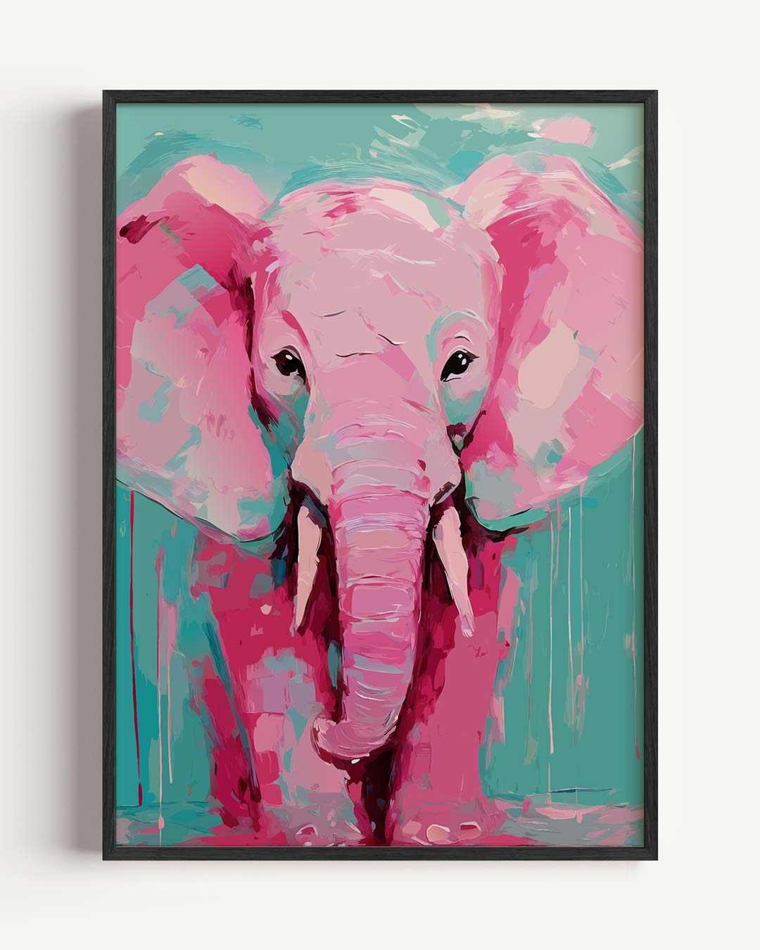 Schilderachtige Olifantenpracht – dieren portret poster als wanddecoratie