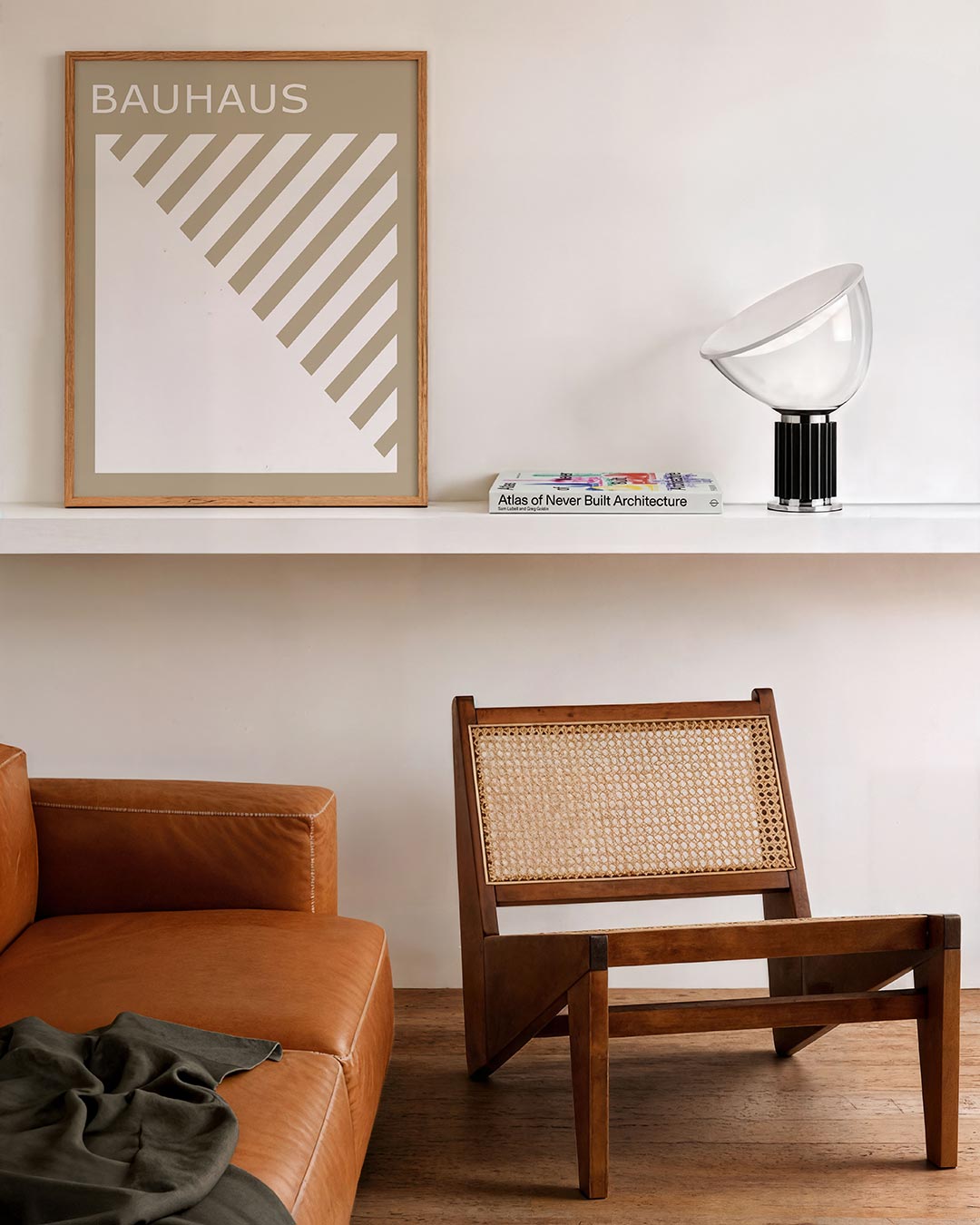 Diagonal lijnen – staande Bauhaus poster voor aan de muur
