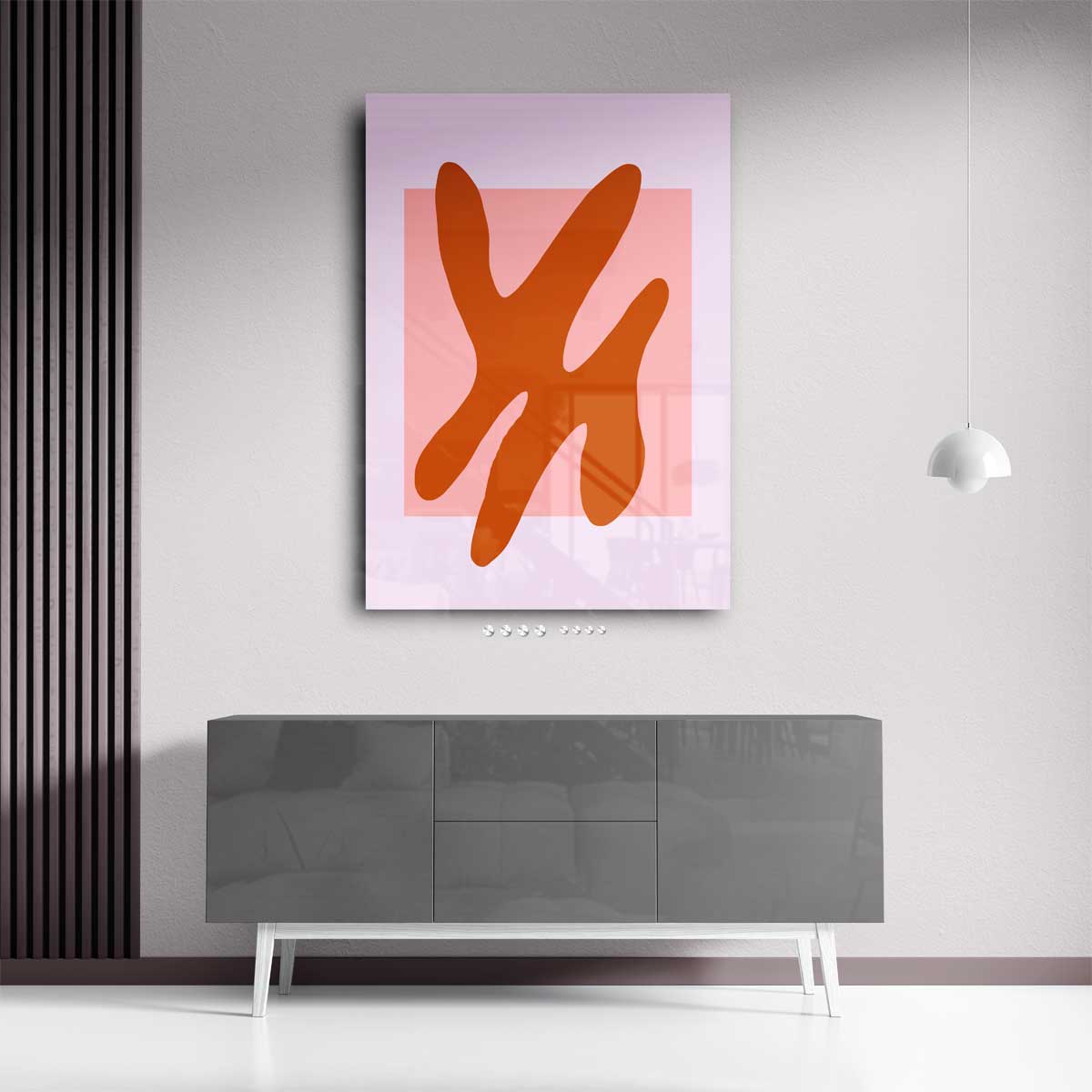 Abstracte Terracotta Vormen – portret kunstwerk als wanddecoratie, afbeelding 13