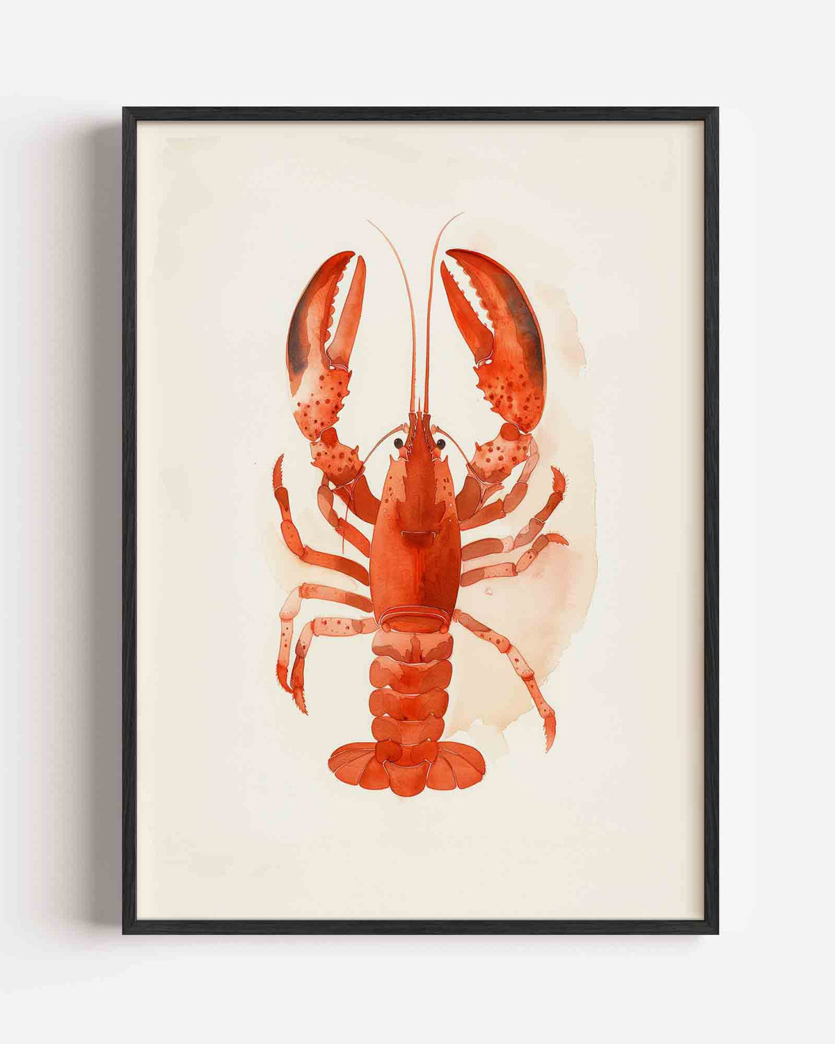 Rode kreeft – hedendaagse illustratie portret poster als wanddecoratie