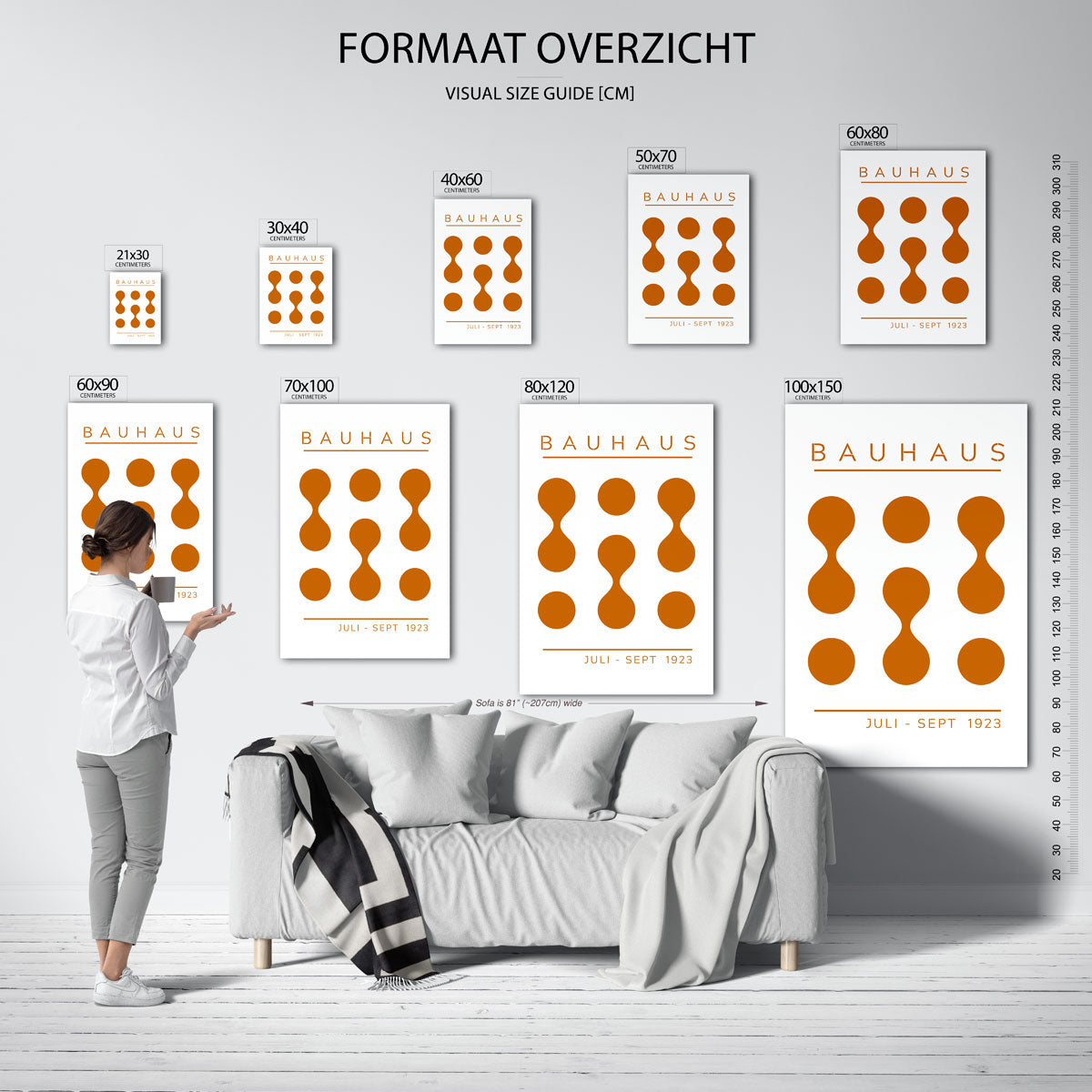 – geometrische poster in Bauhaus-stijl van WallArtistic