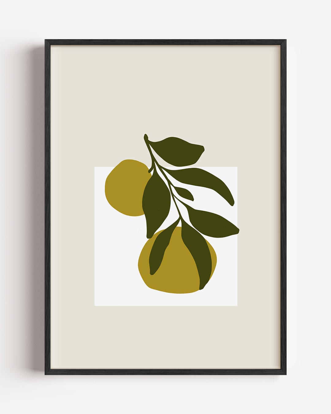 Stijlvolle Citruspracht – bloemen portret poster als wanddecoratie