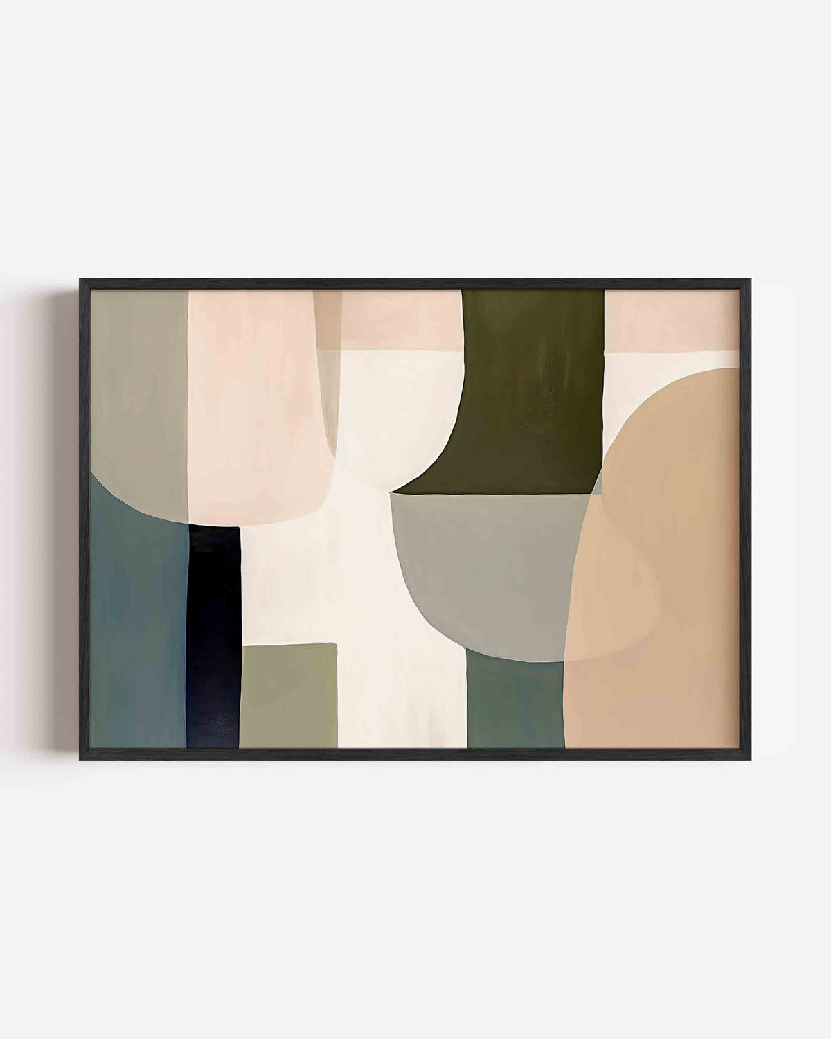 Abstracte vormen – kleurrijke abstracte landscape poster als wanddecoratie