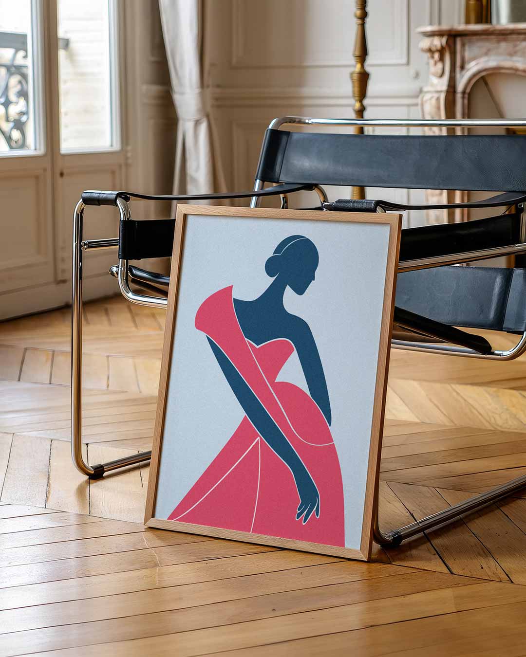 Elegante Vrouwelijke Silhouet – urban poster in staand formaat