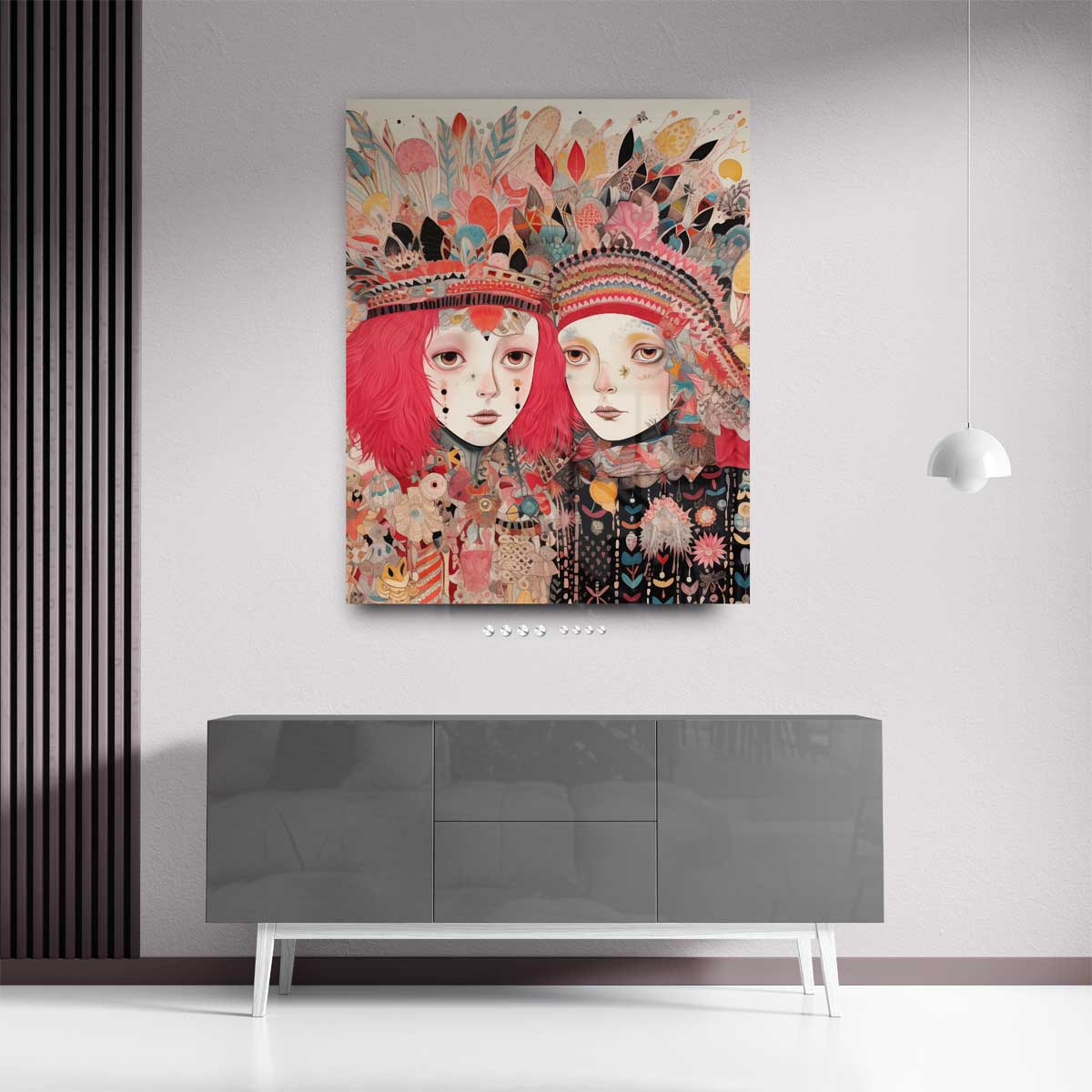Kleurrijke Fantasiereis – plexiglas kunstwerk als wanddecoratie