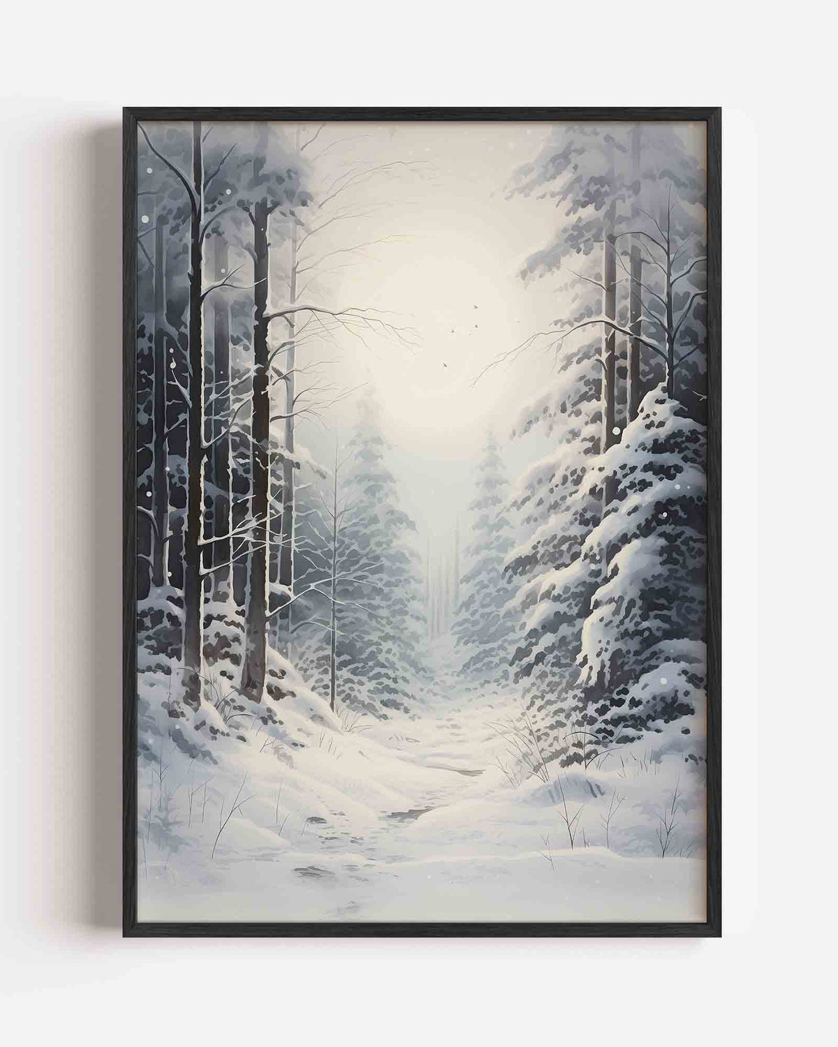 Winterbos – kerst portret poster als wanddecoratie
